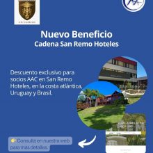 Nuevo Beneficio – Hoteles San Remo Descuento para socios y socias⁸