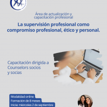 NUEVA CAPACITACIÓN: «La supervisión como compromiso profesional, ético y personal»